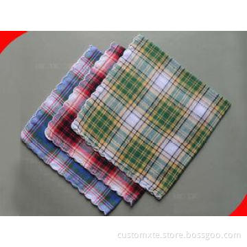 ODM antique Green Plaid Pure Cotton vintage Personalized Ha
